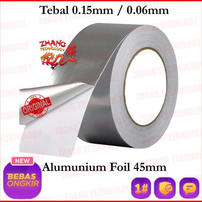 

LAKBAN ALUMUNIUM FOIL TAPE 45 MM TEBAL 0.06MM 0.15MM KETEBALAN SOLATIP ANTI PANAS TAHAN PANAS UNTUK SERVICE MAINBOARD ASLI