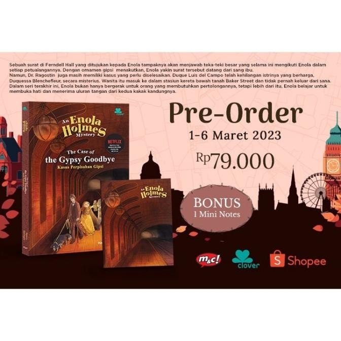 

New Gramedia Buku Kisah Misteri Enola Holmes: Kasus Perpisahan Gipsi