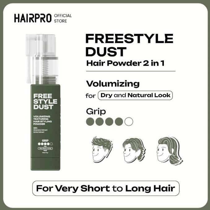 HAIRPRO FREESTYLE DUST 2 in 1 - HAIRNERDS HAIR POWDER PRIA TABUR & SPRAY