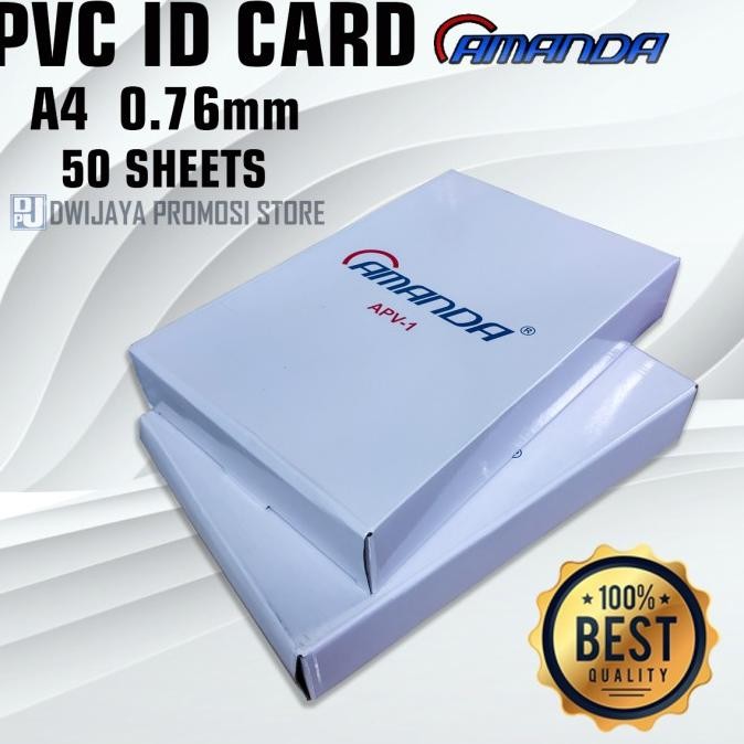 

Amanda Kertas Pvc Bahan Id Card Instan A4 50 Sheet