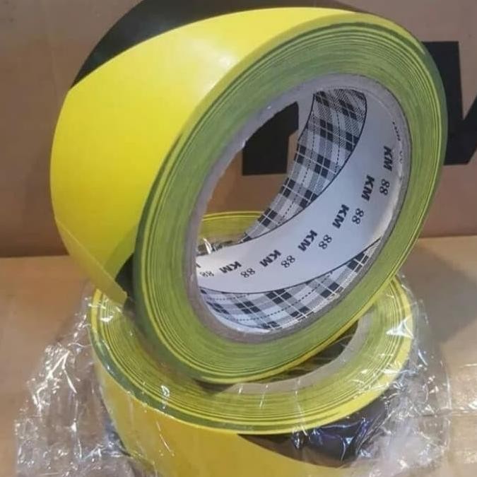

LAKBAN LANTAI - FLOOR MARKING TAPE - ISOLASI LANTAI - KUNING HITAM ASLI