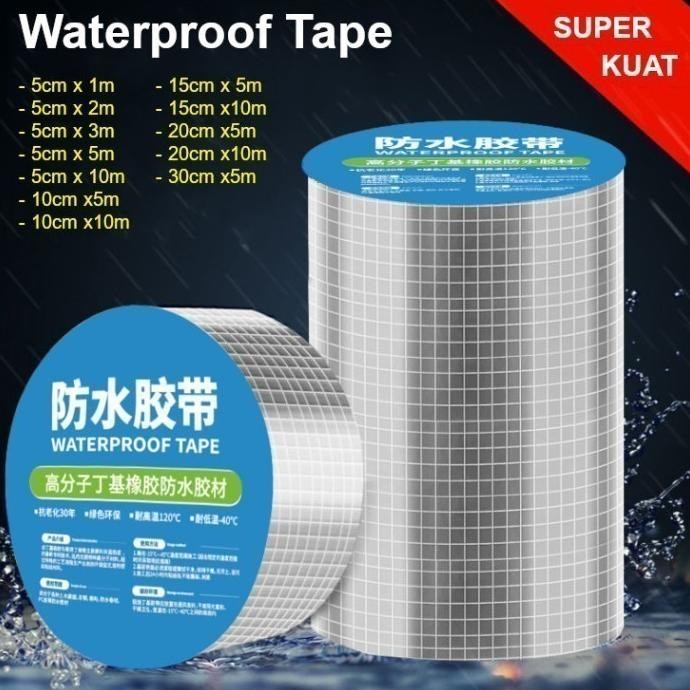 

LAKBAN ANTI BOCOR ANTI AIR ALUMINIUM FOIL WATERPROOF TAPE 15CM X 10M ASLI
