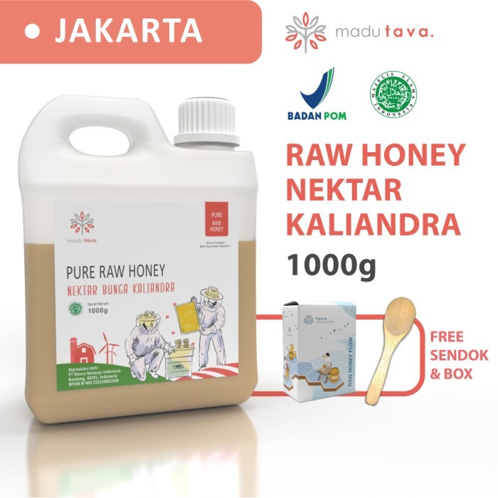 

Madu Murni Asli Tava Nektar Kaliandra 1kg 100% Pure Raw Honey Alami