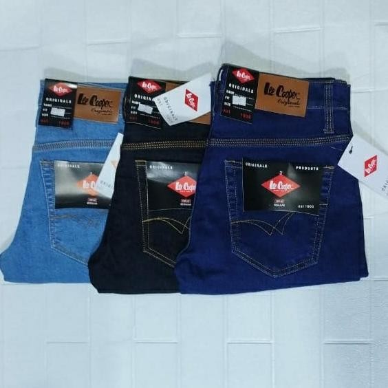 Original celana jeans pria slim fit stretch 28-38 Lee cooper