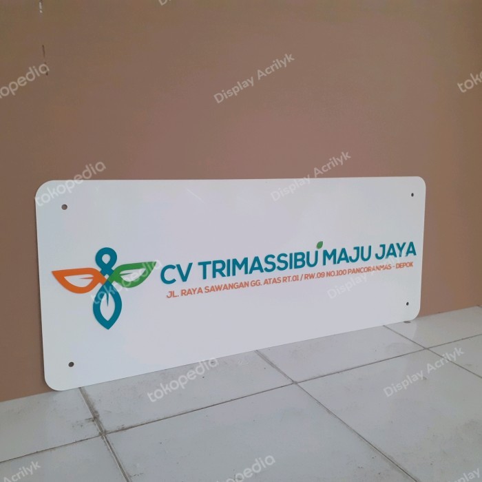

Diskon...!!! Custom Papan Nama Perusahaan/Toko +Logo Uk.40X100Cm