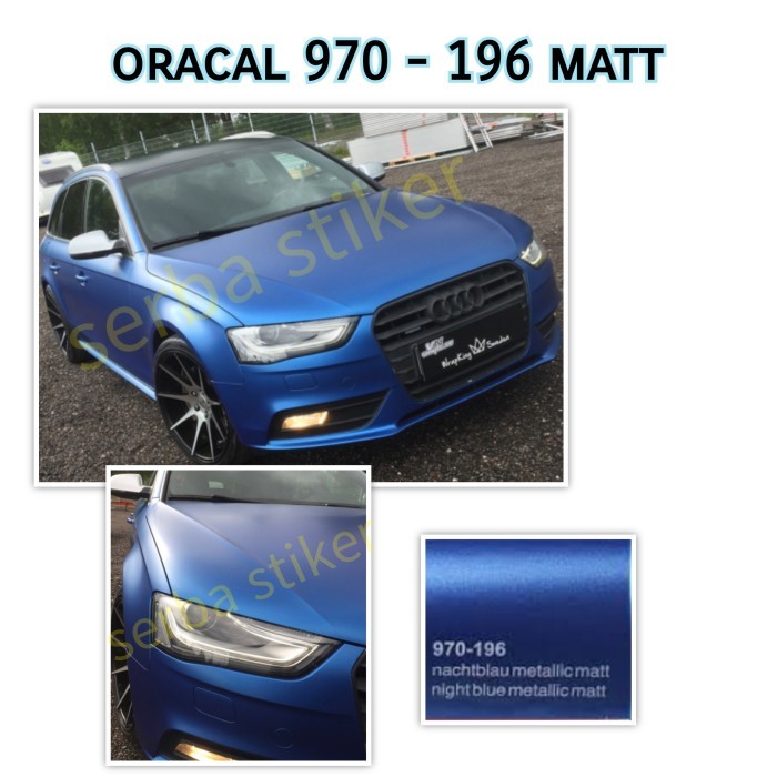 TERBARU Stiker mobil wrap Oracal 970 196Matt Night blue Metallic