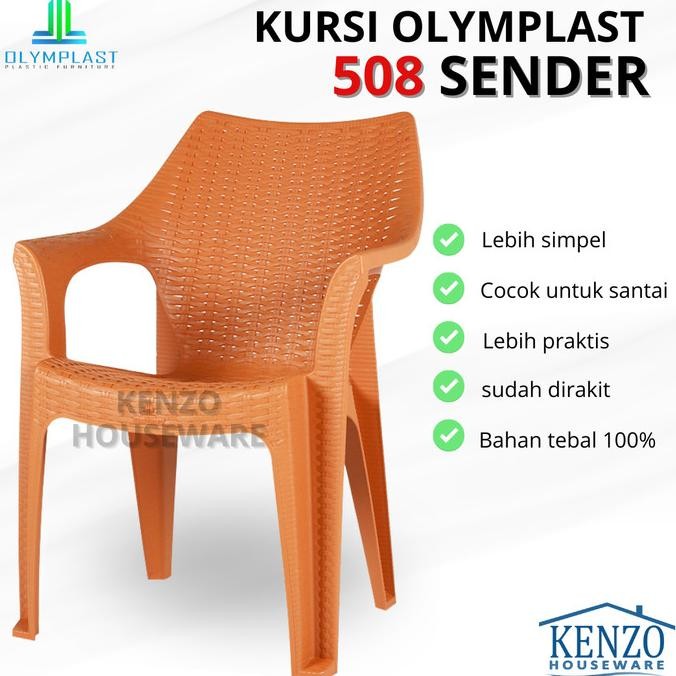 Bangku Teras Sandar Santai Tinggi Rotan Plastik Kursi Bangku Sender