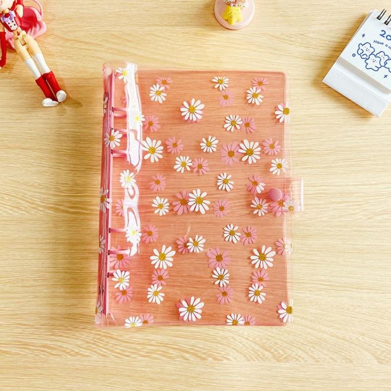 

ORIGINAL Binder A5 Daisy Transparan 6 Ring Binder Kuliah Binder Cover Binder Tabungan Binder Keuangan gf-5
