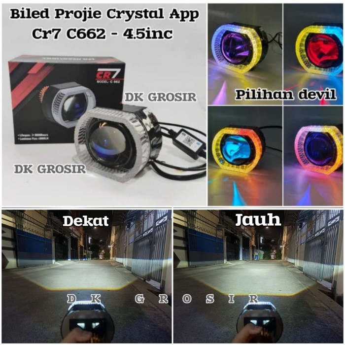 TERBARU CR7 C662 APP - Projie Biled Crystal 4.5inc Blue Lens PROMO