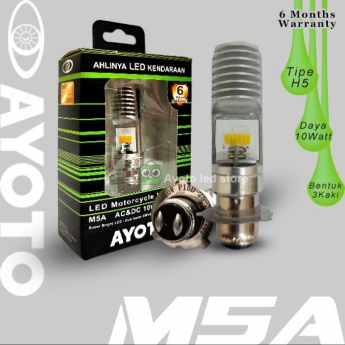 LAMPU LED MOTOR AYOTO M5A KAKI 3 AC DC SUPRA LAMA MEGAPRO SHOGUN GL
