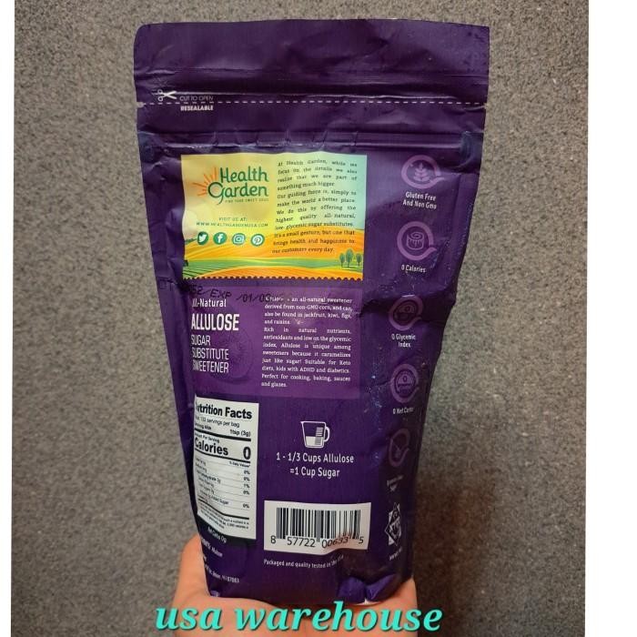 

HEALTH GARDEN ALL NATURAL ALLULOSE SUGAR SUBSTITUTE 397 GR