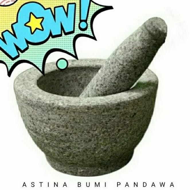 

Lumpang/Batu Ulekan 18 cm Batu Asli / Tumbukan lumpang AS78