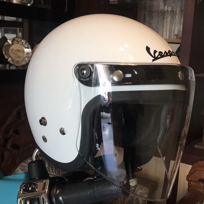 Kaca Visor Helm Motor Flat Datar Bening Custom Zeus Vespa Bell Clear