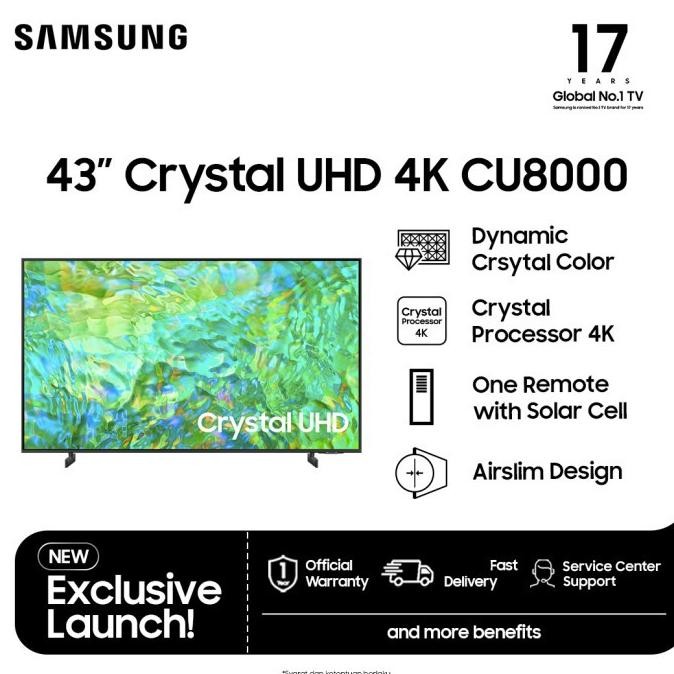 Samsung Uhd 4K Smart Tv 43" Tu8000 - Ua43Tu8000