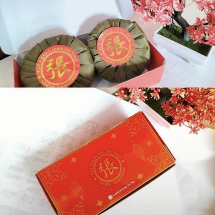 KUE CINA KUE KERANJANG DAUN PISANG ASLI TANGERANG KUE TUTUN IMLEK BOX