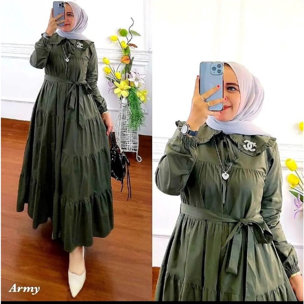 Ghamis Hamis Fashion Gaung Cewek Brokat Gasmi Gamsis Lebaran Idulfitri Iduladha Gamis Perempuan Hadr