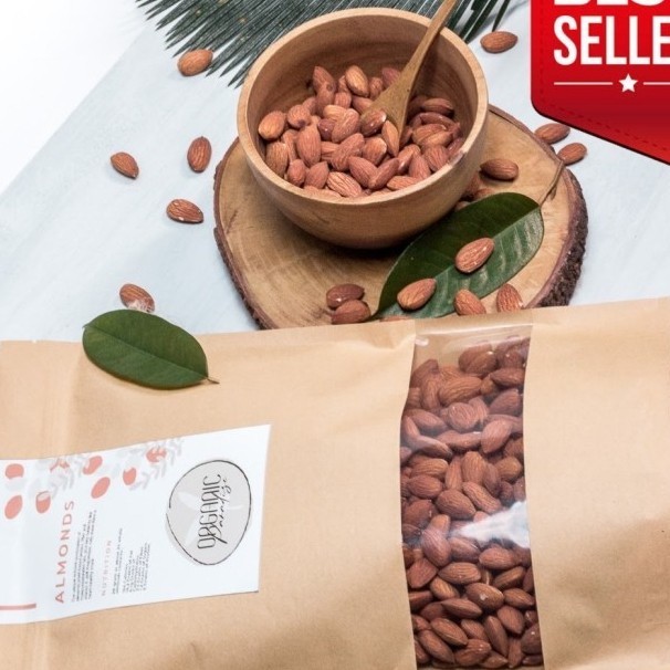 

KACANG ALMOND MENTAH 1 KG PREMIUM / NATURAL RAW ALMOND 1 KG