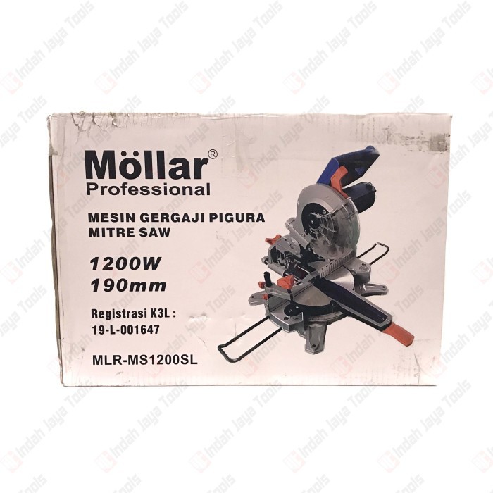 Mollar Ms1200S Miter Saw Sliding 7 Inch Laser Mitre Saw Gergaji Pigura