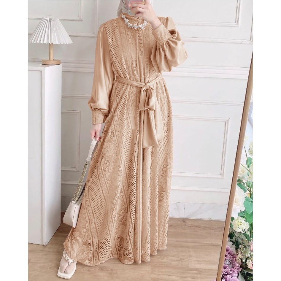 Ghamis Hamis Fashion Gaung Cewek Brokat Gasmi Gamsis Lebaran Idulfitri Iduladha Gaun Broklat Ibu2 Se