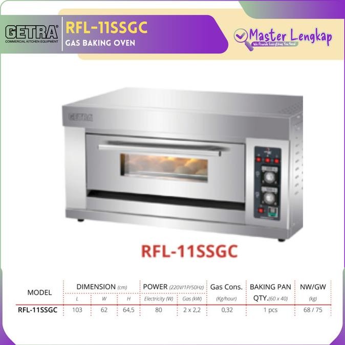 Getra Gas Baking Oven Rfl-11Ssgc / Rfl11Ssgc / Rfl 11 Ssgc / Rfl-11-Ssgc