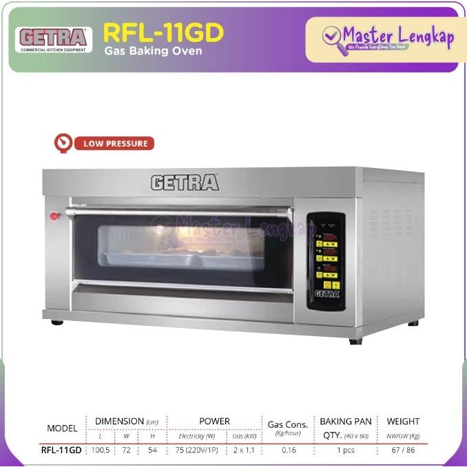 Getra Gas Baking Oven Rfl-11Gd / Rfl11Gd / Rfl 11 Gd / Rfl-11-Gd