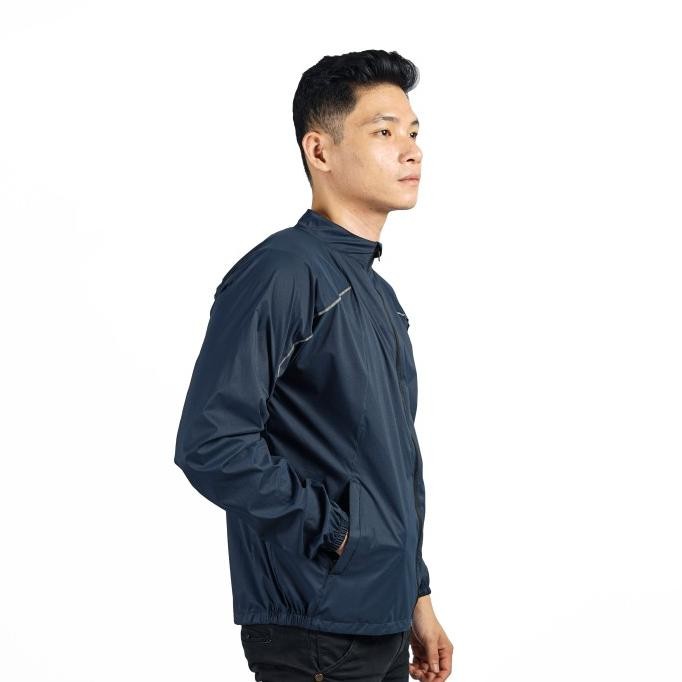 Jaket Sport/Running Pria Zoleka Burnmax Anti Air Dan Angin - Navy