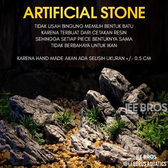 Batu Seiryu Aquascape Imitasi / Batu Aquascape / Hiasan Aquarium
