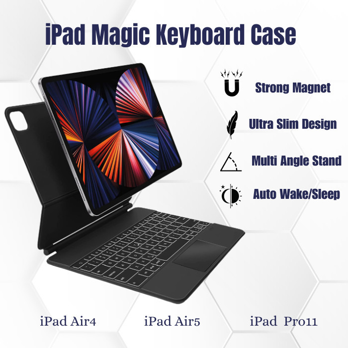 Diskon Floating Magic Keyboard Case Ipad Air 4 Air 5 Ipad Pro 11 Ipad M1 M2