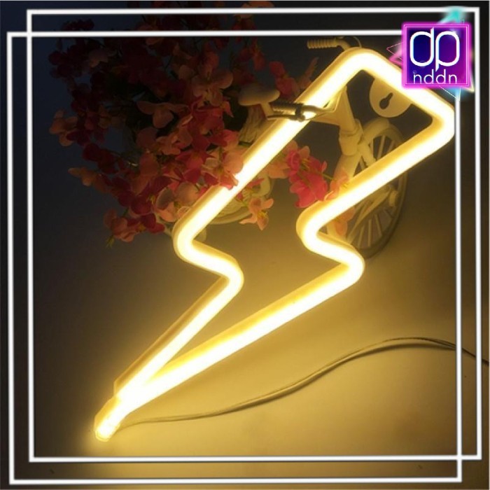 TERUJI NEON SIGN LAMPU HIAS CUSTOM GAMBAR PETIR