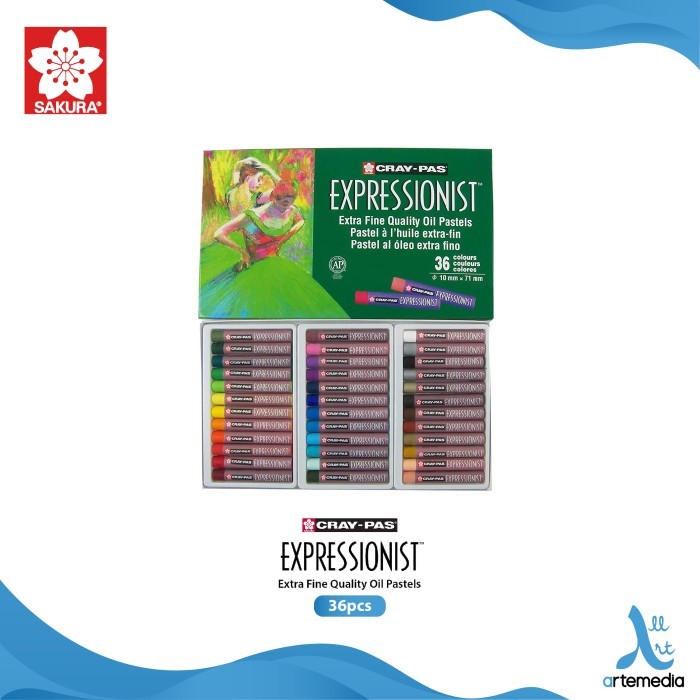 

TERLARIS! Krayon Sakura Cray-Pas Expressionist Set 36 Color Oil Pastel Crayon