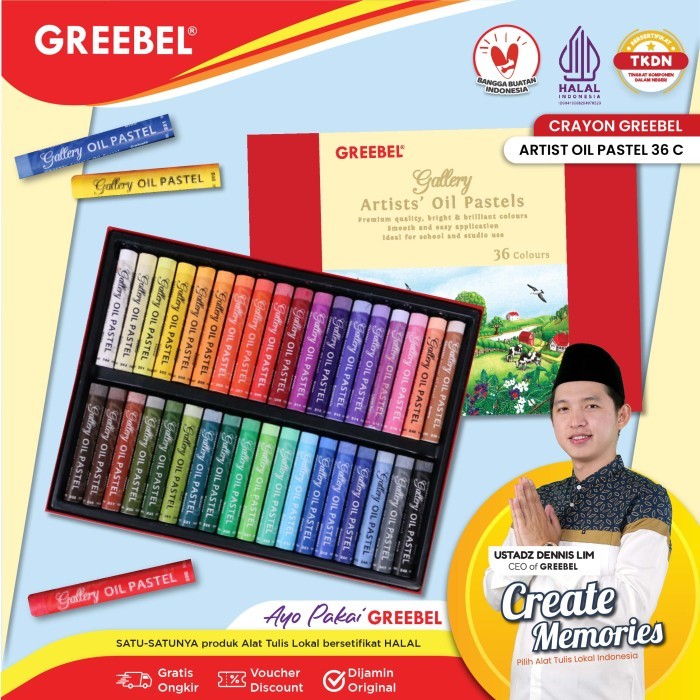 

TERBARU! GREEBEL ARTIST OIL PASTEL 36C