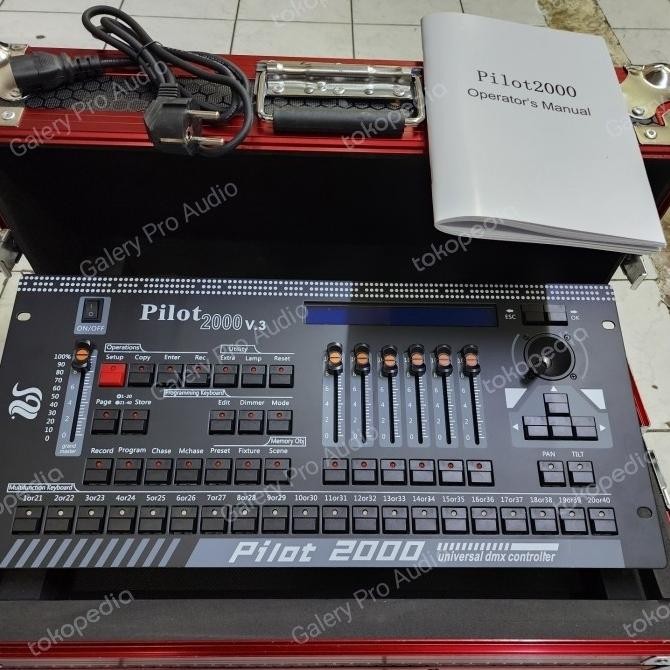MIXER LIGHTING PANGGUNG PILOT 2000 MIXER DMX ORIGINAL Bonus HARDCASE