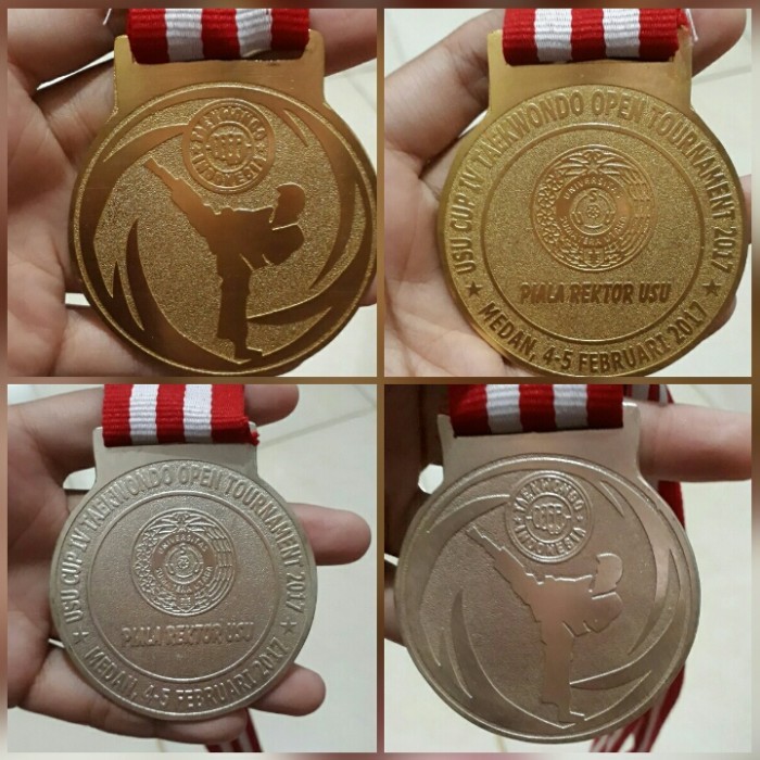 custom medali kuningan / medali taekwondo