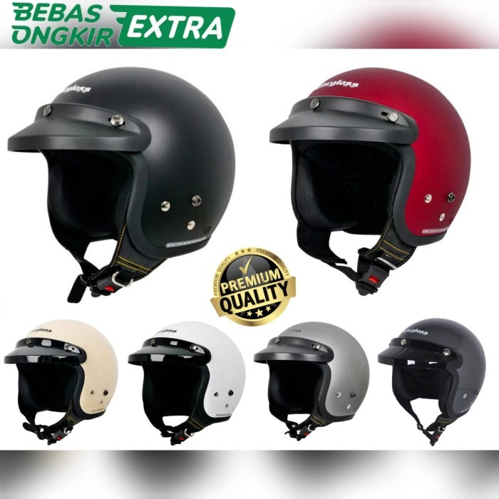 Helm Bogo Retro Model Cargloss Dewasa Pria/Wanita Grade Ori