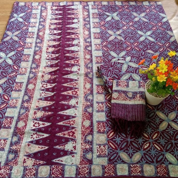 || Best seller  ~`~ Kain batik sarimbit couple batik fariza cirebon doby cerah soft 02 ||~~~