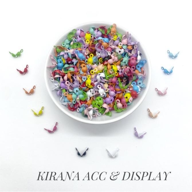 

1000 / 10.000 Pcs Kodokan Klep Ujung Tali / Bead Tip / Jepitan Mangkok