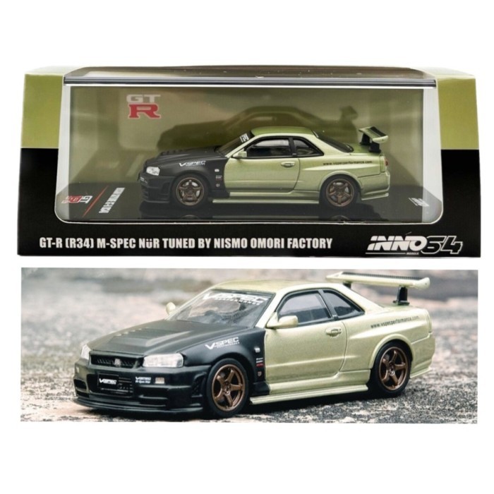 IN64-R34MS-NOF INNO64 NISSAN SKYLINE GT-R R34 M-SPEC NUR NISMO OMORI