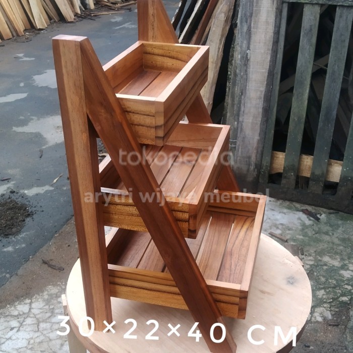 

NEW RAK BAWANG JATIRAK BUMBU 302240 CM RAK TELUR RAK SUSUN 3 KAYU JATI