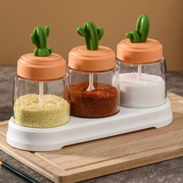 

PROMO SPECIAL Tempat Bumbu Dapur Set Kaca Sendok 3 in 1 Toples Bumbu Dapur unik