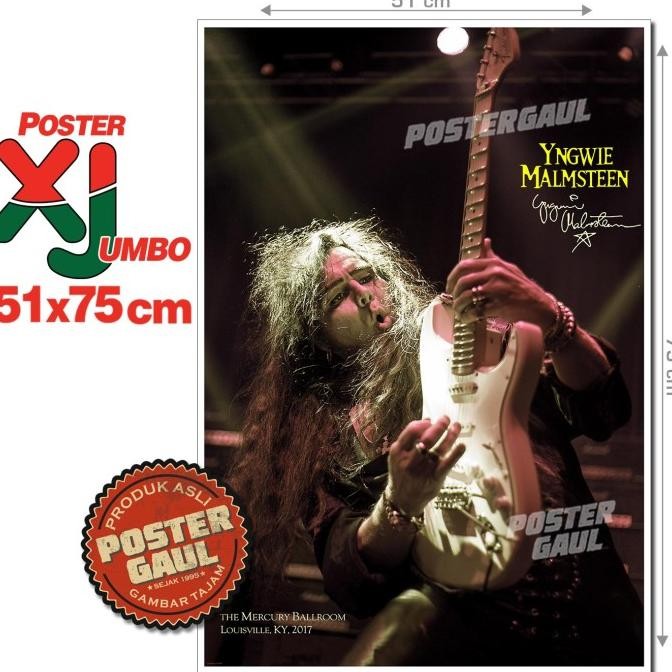 Terlaris Poster XJumbo YNGWIE MALMSTEEN - LIVE AT LOUISVILLE 2017 #XJFJP399 SALE