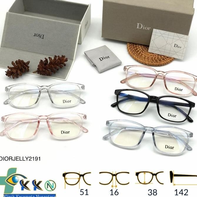 kacamata kotak Korea transparan lentur free lensa anti radiasi minus,