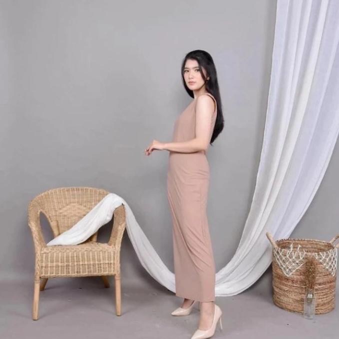 JUAL Gamis Tanpa Lengan inner long dress jersey Dalaman Baju Muslim