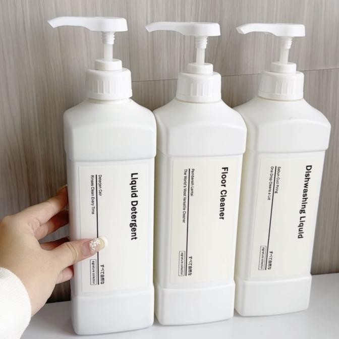 Botol Pump 1000ml Refill Kosong Tempat Sabun Cuci Piring Pel Pewangi