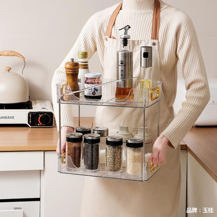 

BERMUTU Rak Tempat Bumbu Dapur / Rak Penyimpanan Kosmetik Bergaya Artefak