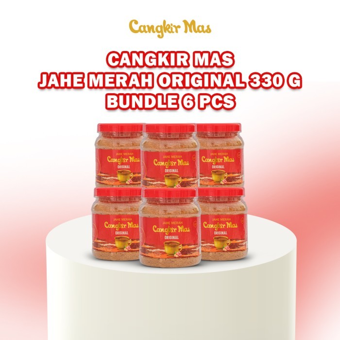 

BIG SALE Cangkir Mas Jahe Merah Original 330 Gr Paket 6 Pcs