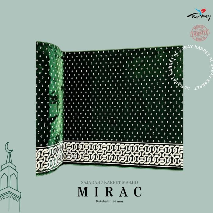 Karpet Masjid Turki Meteran/Karpet Sajadah Permeter Import Turki Mirac lembut dan halus