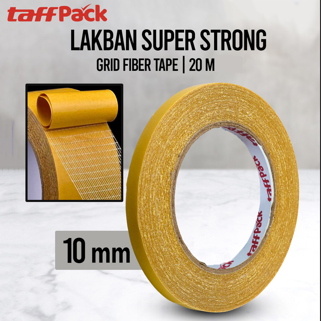 

TaffPACK Lakban Super Strong Grid Fiber Tape 20M 10mm - SQ20M