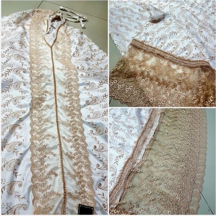 MUKENAH SUTRA HALUS PRADA PUTUSAN ATAS BAWAH RENDA MEWAH DEWASA JUMBO lembut premium