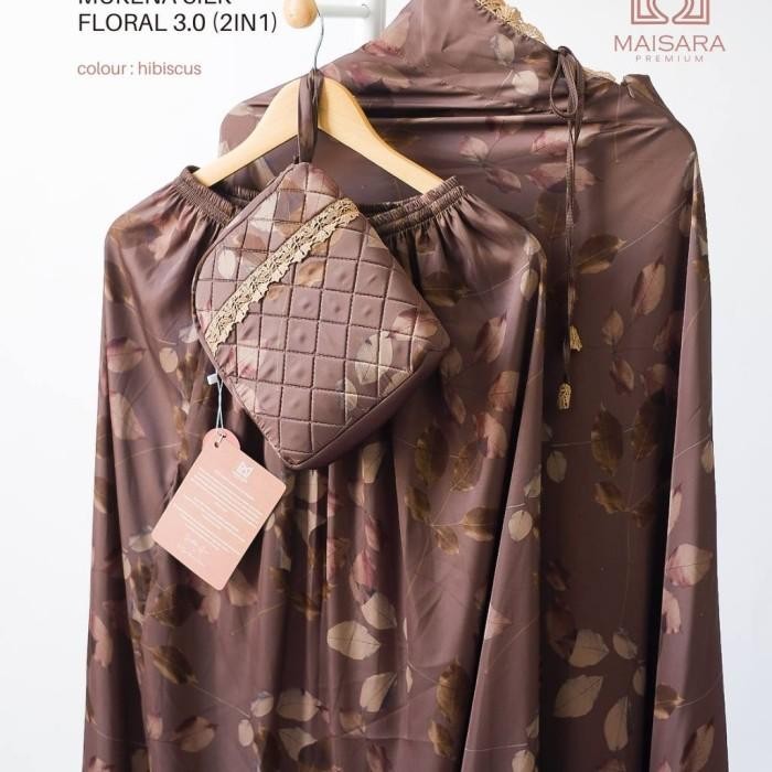 Mukena Dewasa Silk Floral Series 3.0 (2in1) Maisara Premium lembut premium