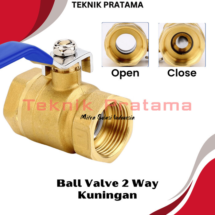 2" Ball Valve KUNINGAN Asli Stop Kran / Keran Air 2" Inch